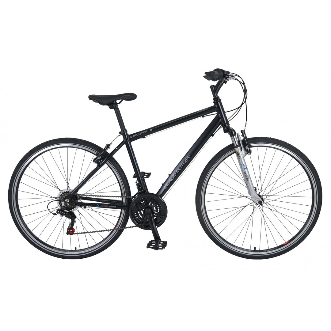 Claud Butler Explorer 1.0 Black 2024 Hybrid Bike