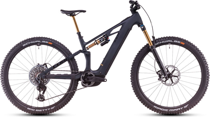 Cube Stereo Hybrid One44 HPC Actionteam Carbon Gold 800wh 2025 Electric Mountain Bike