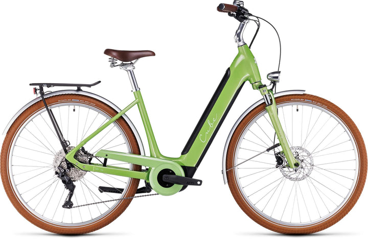 Cube Ella Ride Hybrid 500 Green 2023 Womens Electric Hybrid Bike