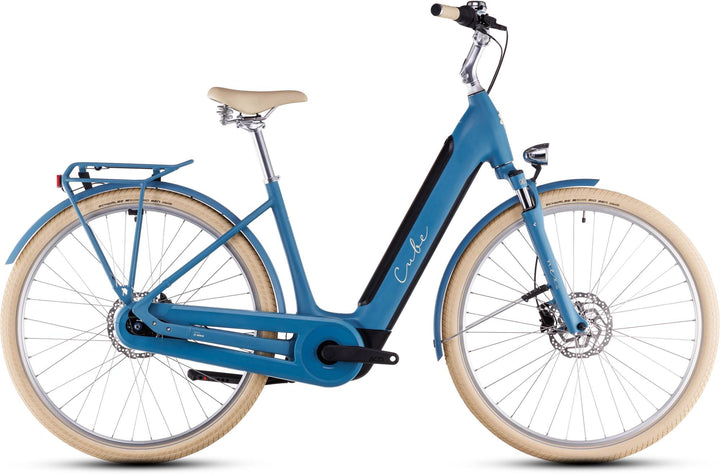 Cube Ella Hybrid 500 Sphereblue 2025 Womens Electric Hybrid Bike