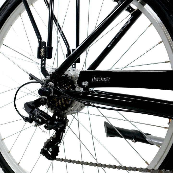 Falcon Heritage Low Step Gloss Black 2026 Electric Hybrid Bike