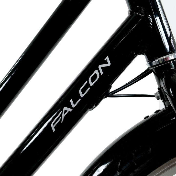 Falcon Heritage Low Step Gloss Black 2026 Electric Hybrid Bike