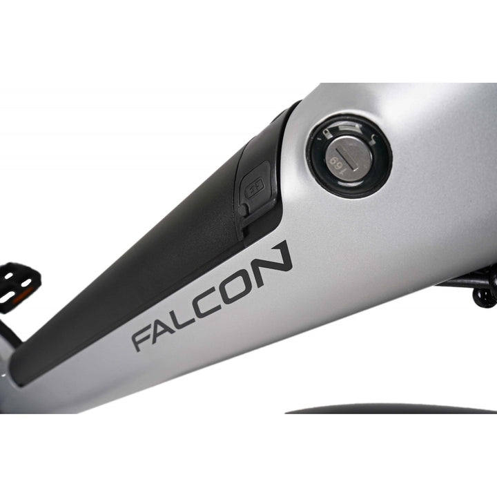 Falcon Horizon Crossbar Silver 2025 Electric Hybrid Bike