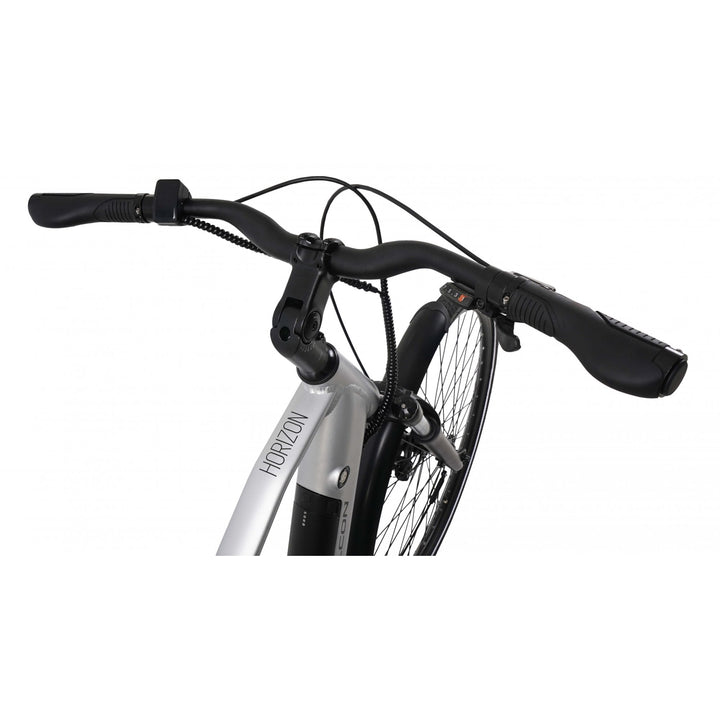 Falcon Horizon Crossbar Silver 2025 Electric Hybrid Bike