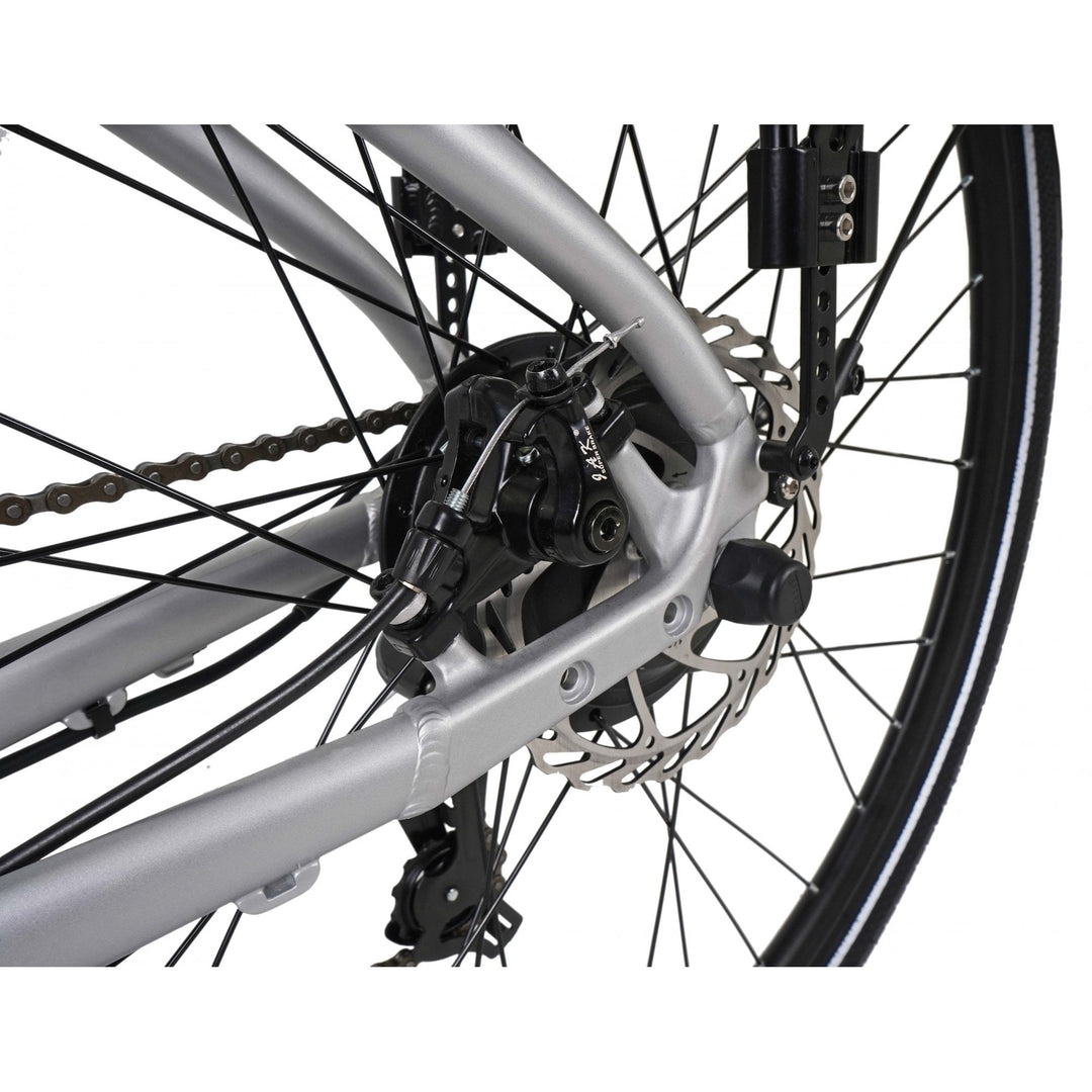 Falcon Horizon Crossbar Silver 2025 Electric Hybrid Bike