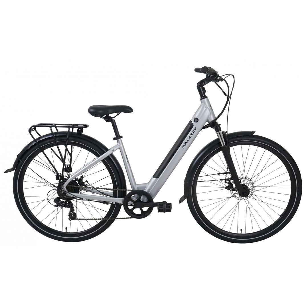 Falcon Horizon Low Step Silver 2025 Electric Hybrid Bike