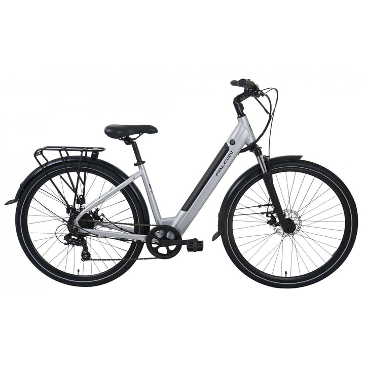 Falcon Horizon Low Step Silver 2025 Electric Hybrid Bike