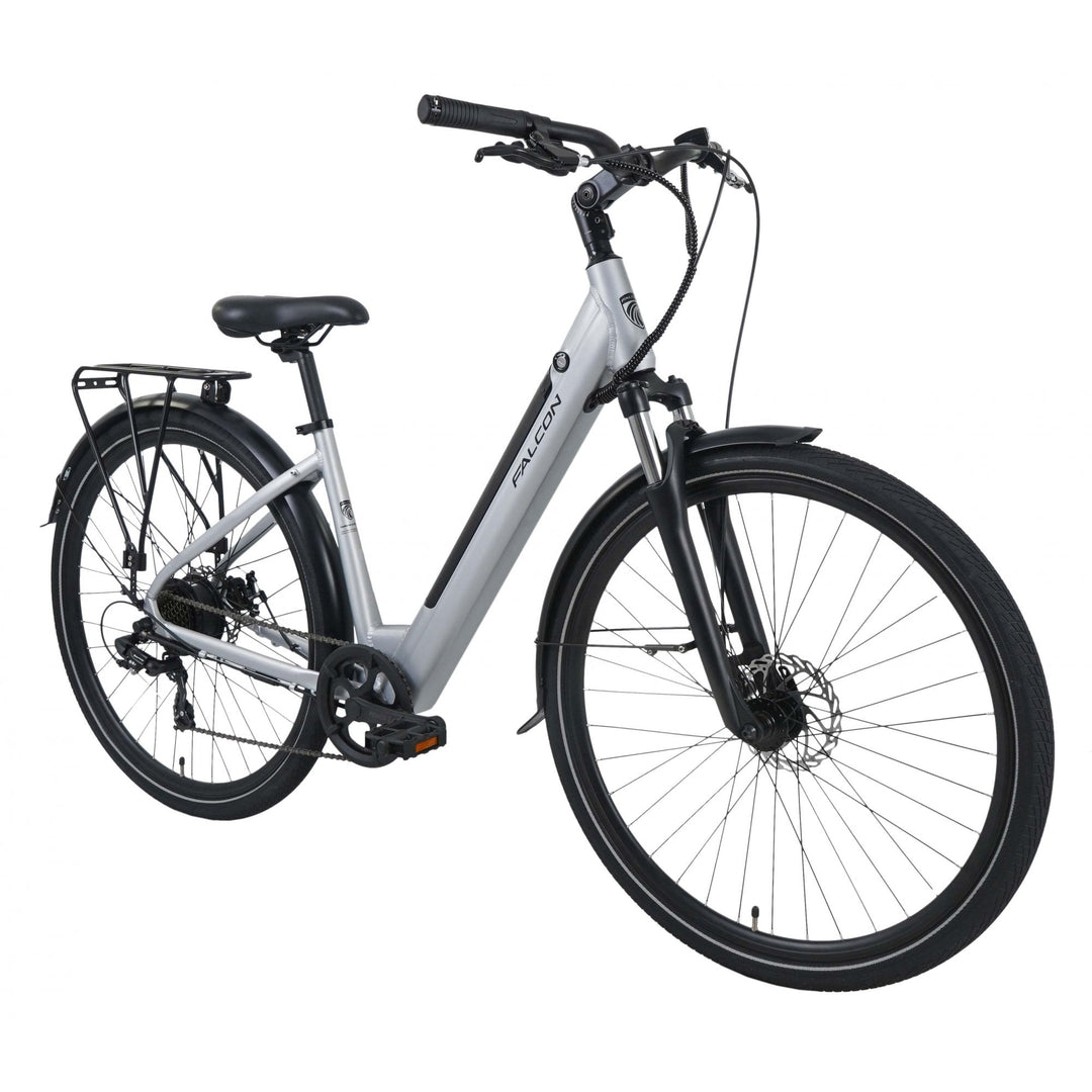 Falcon Horizon Low Step Silver 2025 Electric Hybrid Bike