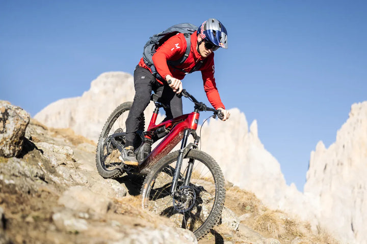 Haibike AllMtn CF 9 Red Carbon 800wh 2025 Electric Mountain Bike