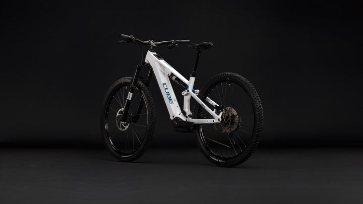 Cube Stereo Hybrid One44 HPC Pro 800 Metallicwhite Blue 2027 Electric Mountain Bike
