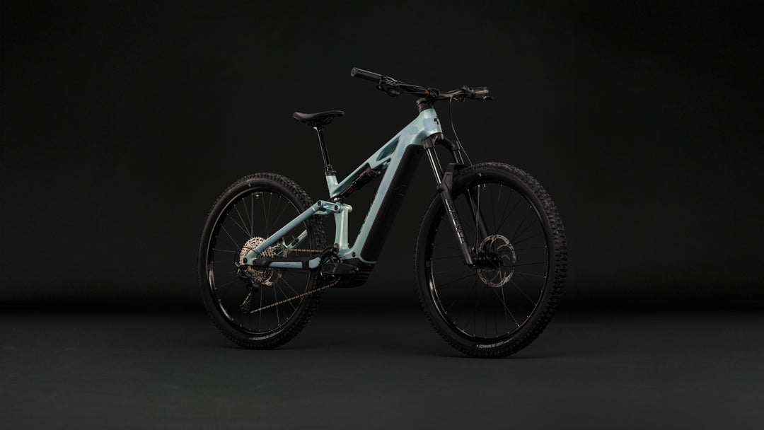 Cube Stereo Hybrid One44 HPC Pro 800 Pearlaqua Black 2027 Electric Mountain Bike
