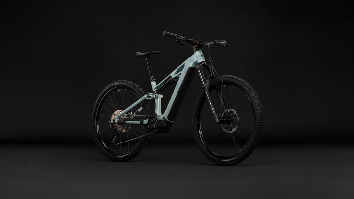 Cube Stereo Hybrid One44 HPC Pro 800 Pearlaqua Black 2027 Electric Mountain Bike