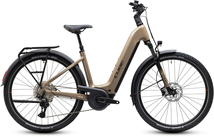 Cube Nuride Hybrid Pro 800 Cappuccino Black Easy Entry 2027 Electric Hybrid Bike