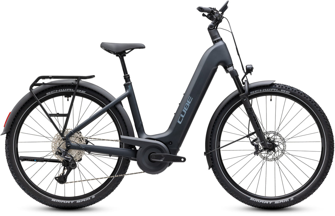 Cube Nuride Hybrid EXC 800 Coal Chrome Easy Entry 2027 Electric Hybrid Bike