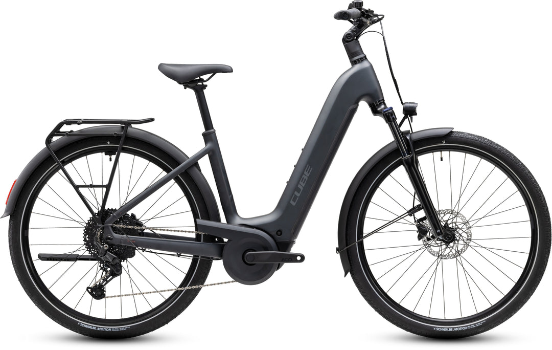 Cube Touring Hybrid One 600 Grey Coolgrey Easy Entry 2027 Electric Hybrid Bike