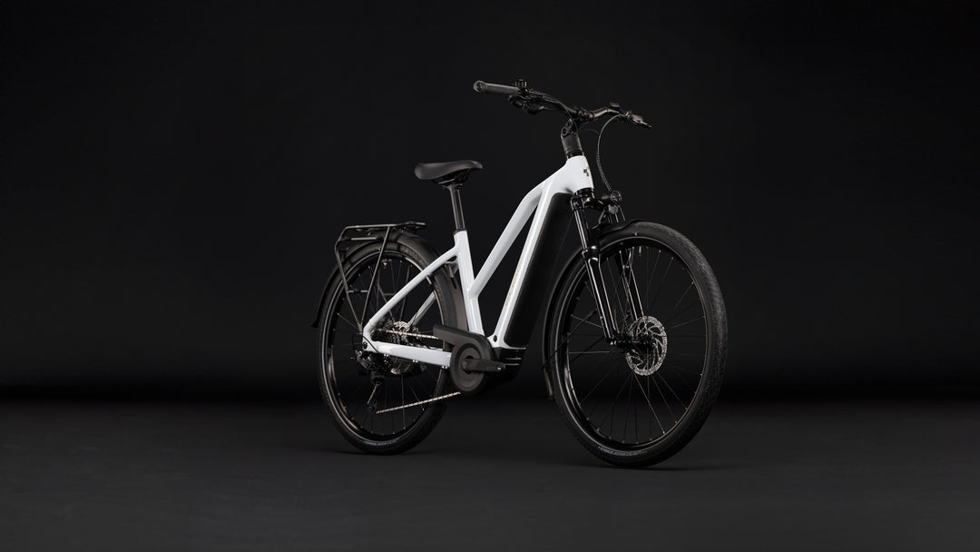Cube Touring Hybrid One 600 Metallicwhite Chrome Trapeze 2027 Electric Hybrid Bike