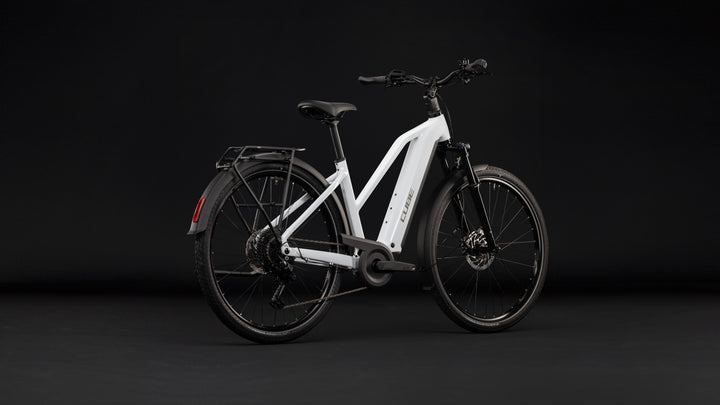 Cube Touring Hybrid One 600 Metallicwhite Chrome Trapeze 2027 Electric Hybrid Bike