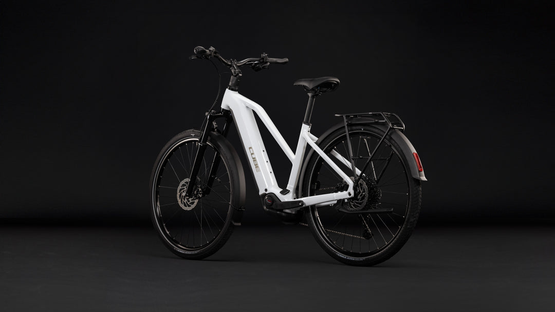 Cube Touring Hybrid One 600 Metallicwhite Chrome Trapeze 2027 Electric Hybrid Bike
