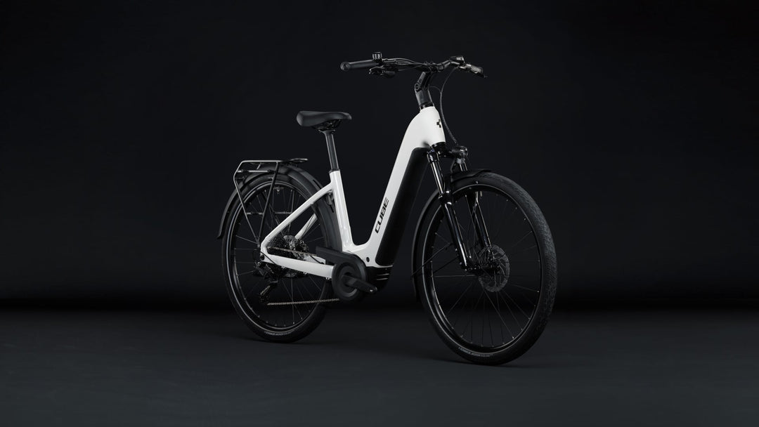 Cube Touring Hybrid One 600 Metallicwhite Chrome Easy Entry 2027 Electric Hybrid Bike