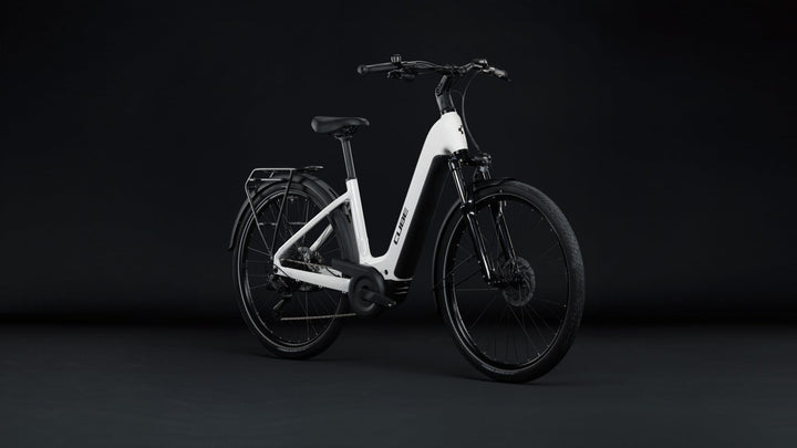 Cube Touring Hybrid One 600 Metallicwhite Chrome Easy Entry 2027 Electric Hybrid Bike