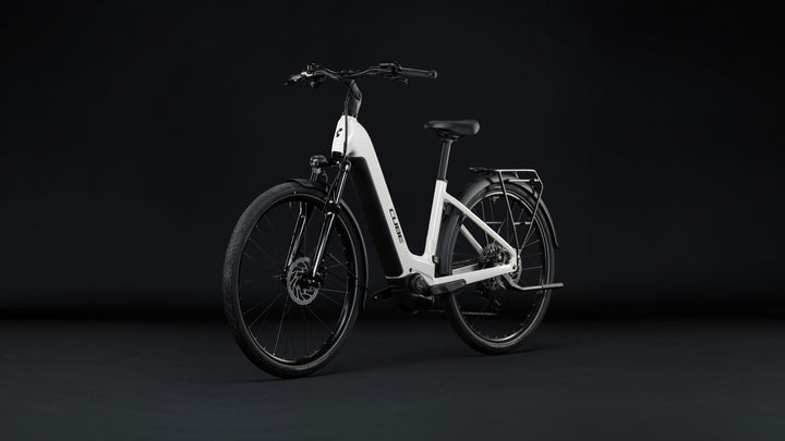 Cube Touring Hybrid One 600 Metallicwhite Chrome Easy Entry 2027 Electric Hybrid Bike