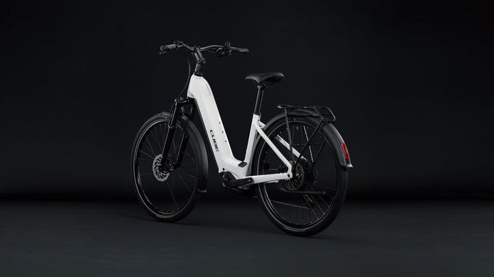 Cube Touring Hybrid One 600 Metallicwhite Chrome Easy Entry 2027 Electric Hybrid Bike