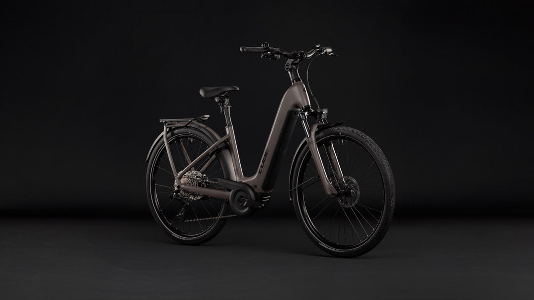 Cube Kathmandu Hybrid One 800 Cedar Chrome Easy Entry 2027 Electric Hybrid Bike