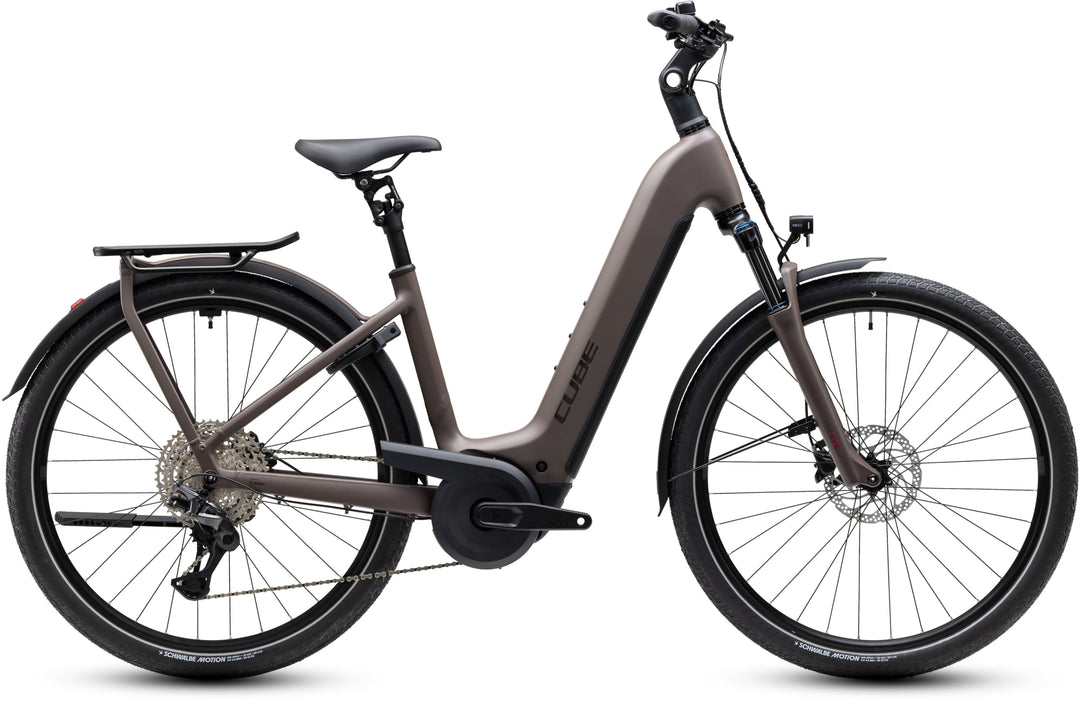 Cube Kathmandu Hybrid One 800 Cedar Chrome Easy Entry 2027 Electric Hybrid Bike