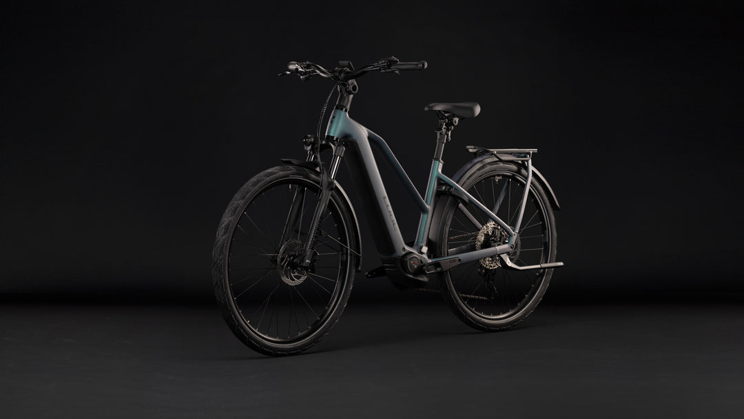 Cube Kathmandu Hybrid Pro 800 Smaragdgrey Black Trapeze 2027 Electric Hybrid Bike