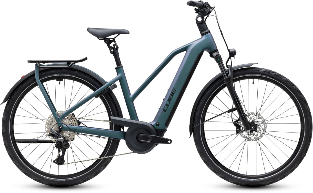 Cube Kathmandu Hybrid Pro 800 Smaragdgrey Black Trapeze 2027 Electric Hybrid Bike