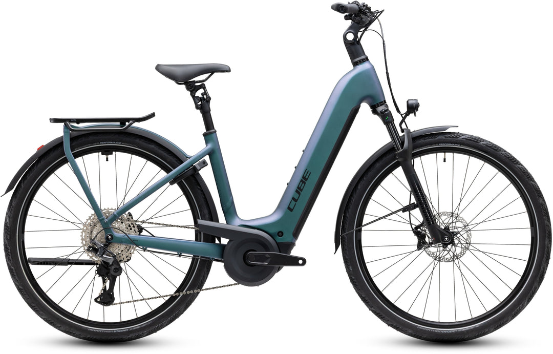 Cube Kathmandu Hybrid Pro 800 Smaragdgrey Black Easy Entry 2027 Electric Hybrid Bike