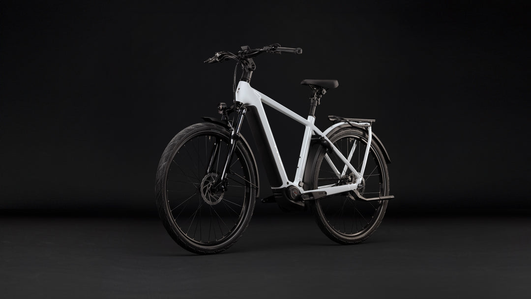 Cube Kathmandu Hybrid Deluxe Pro 800 Metallicwhite Chrome 2027 Electric Hybrid Bike