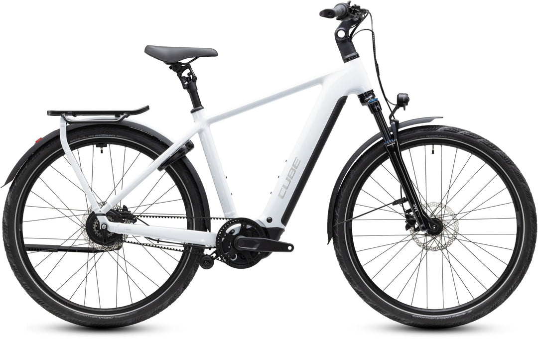 Cube Kathmandu Hybrid Deluxe Pro 800 Metallicwhite Chrome 2027 Electric Hybrid Bike