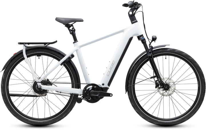 Cube Kathmandu Hybrid Deluxe Pro 800 Metallicwhite Chrome 2027 Electric Hybrid Bike