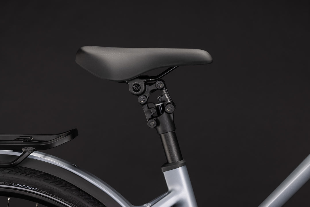 Cube Kathmandu Hybrid EXC 800 Slategrey Chrome Trapeze 2027 Electric Hybrid Bike