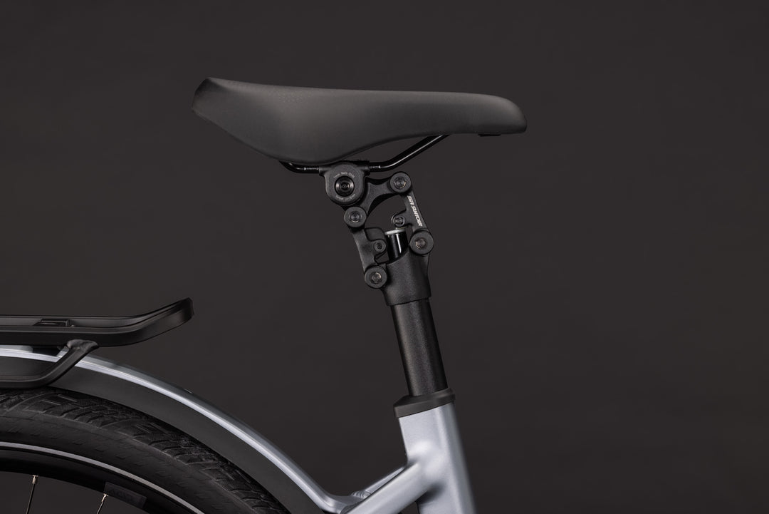 Cube Kathmandu Hybrid EXC 800 Slategrey Chrome Easy Entry 2027 Electric Hybrid Bike