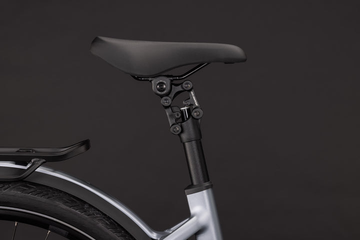 Cube Kathmandu Hybrid EXC 800 Slategrey Chrome Easy Entry 2027 Electric Hybrid Bike