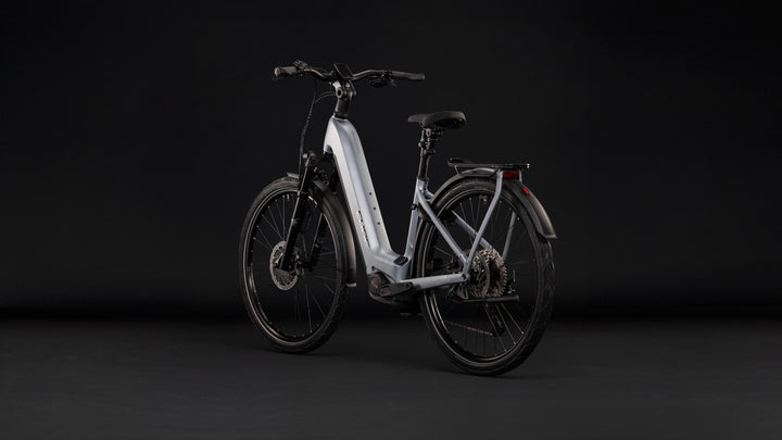 Cube Kathmandu Hybrid EXC 800 Slategrey Chrome Easy Entry 2027 Electric Hybrid Bike