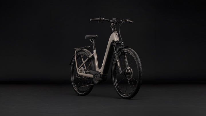 Cube Kathmandu Hybrid SLX 800 Flashstone Chrome Easy Entry 2027 Electric Hybrid Bike