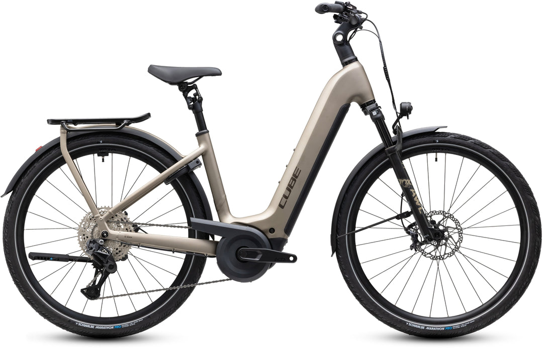 Cube Kathmandu Hybrid SLX 800 Flashstone Chrome Easy Entry 2027 Electric Hybrid Bike