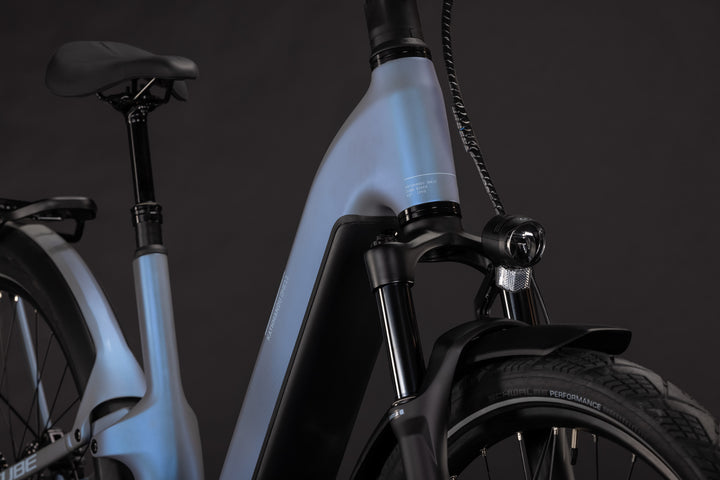 Cube Kathmandu Hybrid One11 HPC Pro 800 Hazeblue Blue Easy Entry 2027 Electric Hybrid Bike