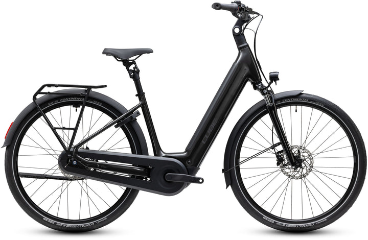 Cube Supreme Hybrid Comfort One 600 Gunmetal Reflex Easy Entry 2027 Electric Hybrid Bike