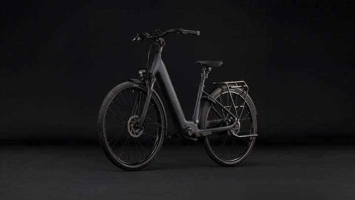 Cube Supreme Hybrid Comfort Pro 600 Grey Chrome Easy Entry 2027 Electric Hybrid Bike