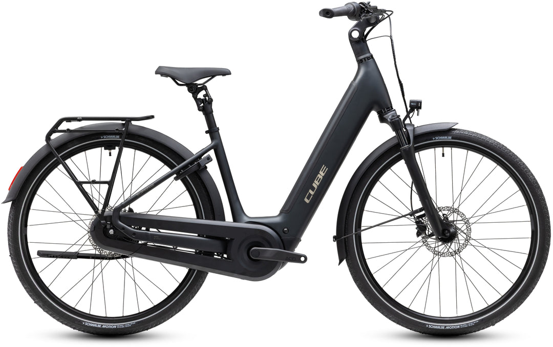 Cube Supreme Hybrid Comfort Pro 600 Grey Chrome Easy Entry 2027 Electric Hybrid Bike