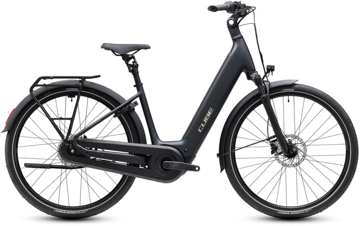 Cube Supreme Hybrid Comfort Pro 600 Grey Chrome Easy Entry 2027 Electric Hybrid Bike