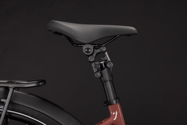 Cube Supreme Hybrid Comfort Pro 600 Burgundy Claret Easy Entry 2027 Electric Hybrid Bike