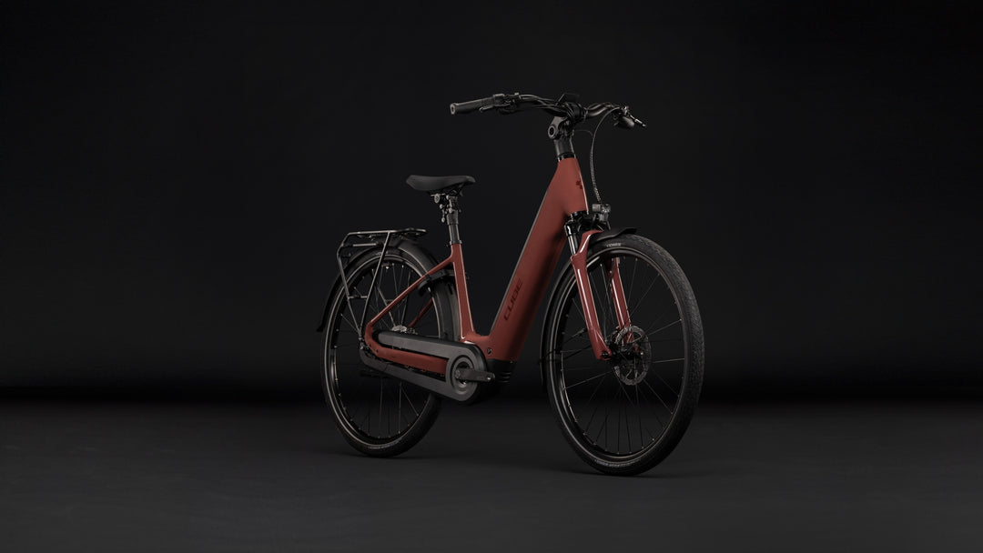 Cube Supreme Hybrid Comfort Pro 600 Burgundy Claret Easy Entry 2027 Electric Hybrid Bike