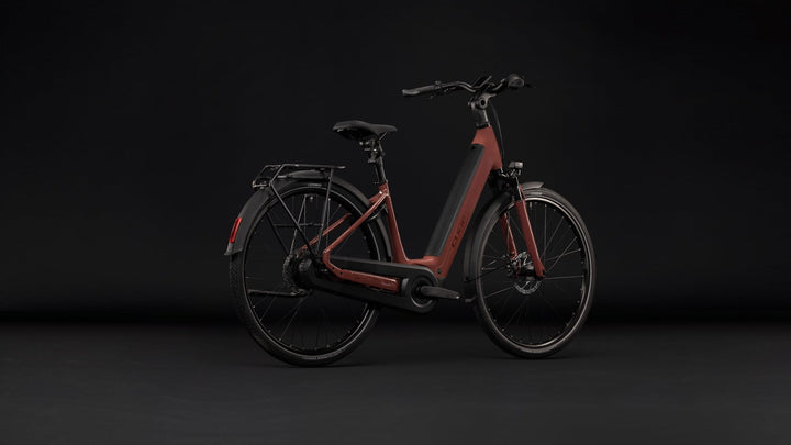 Cube Supreme Hybrid Comfort Pro 600 Burgundy Claret Easy Entry 2027 Electric Hybrid Bike