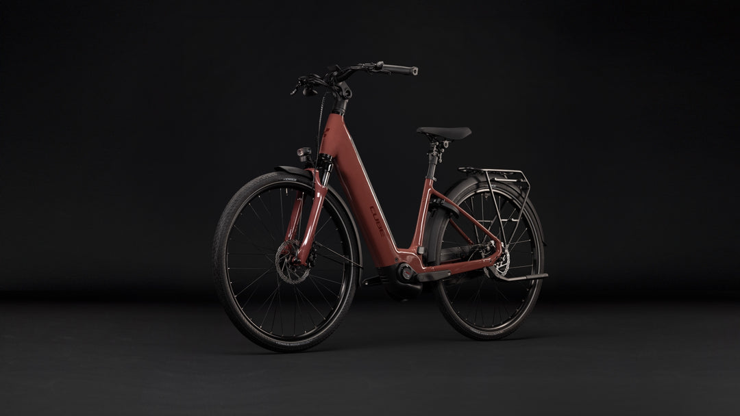Cube Supreme Hybrid Comfort Pro 600 Burgundy Claret Easy Entry 2027 Electric Hybrid Bike