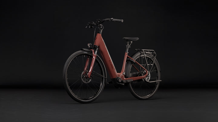 Cube Supreme Hybrid Comfort Pro 600 Burgundy Claret Easy Entry 2027 Electric Hybrid Bike